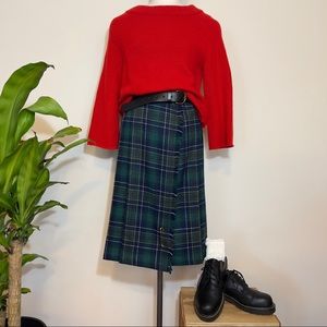 Vintage tartan plaid skirt